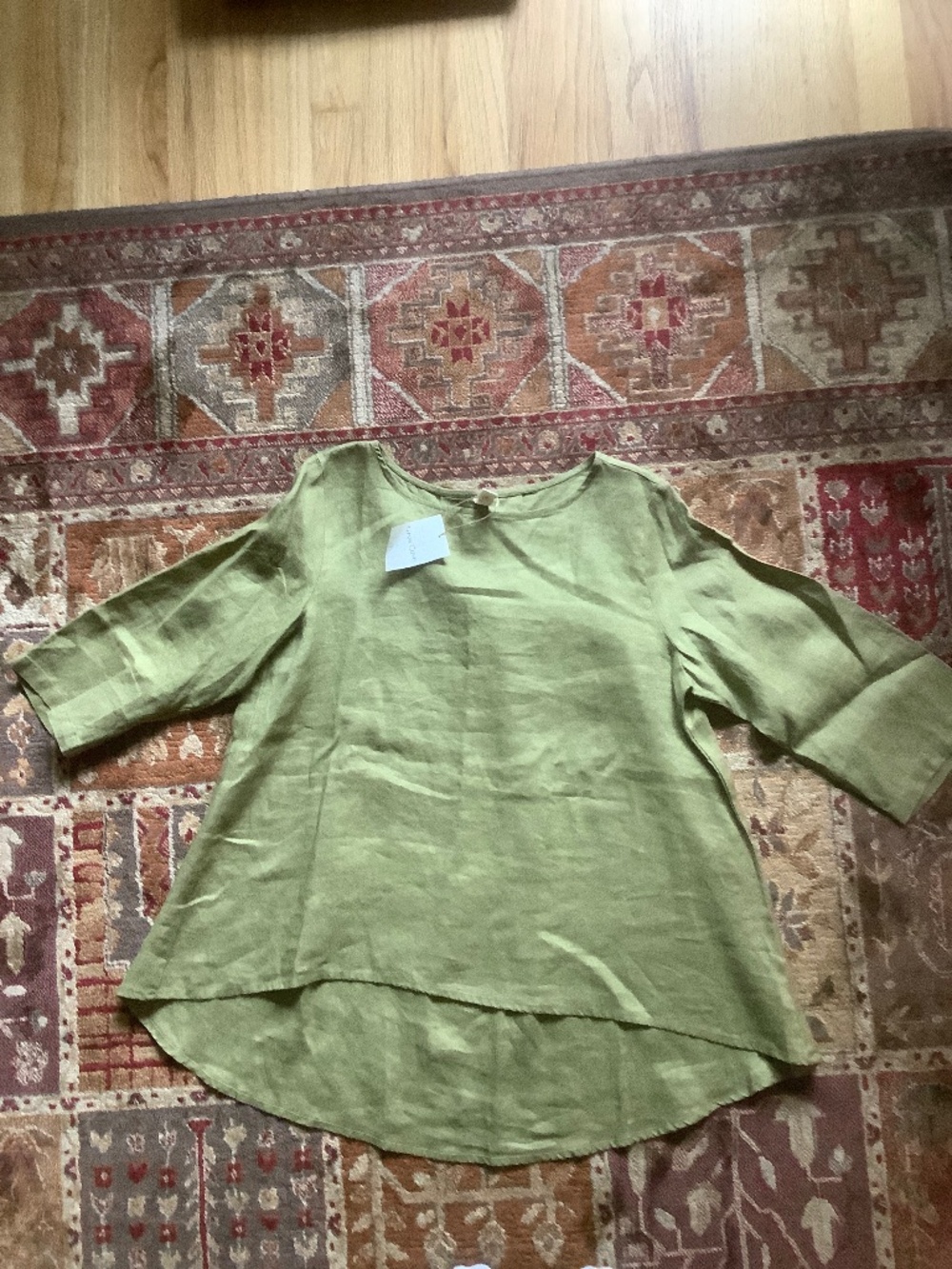 Light olive Grae Cove linen top